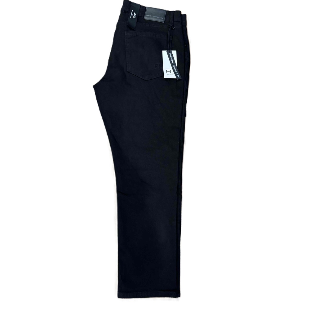 New French Connection Mens Black Slim Fit Stretch Denim Jeans Savile